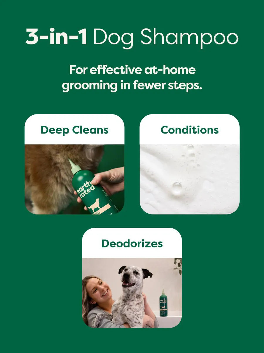 3-in-1 Deshedding Dog Shampoo: Loosens, Strengthens & Nourishes