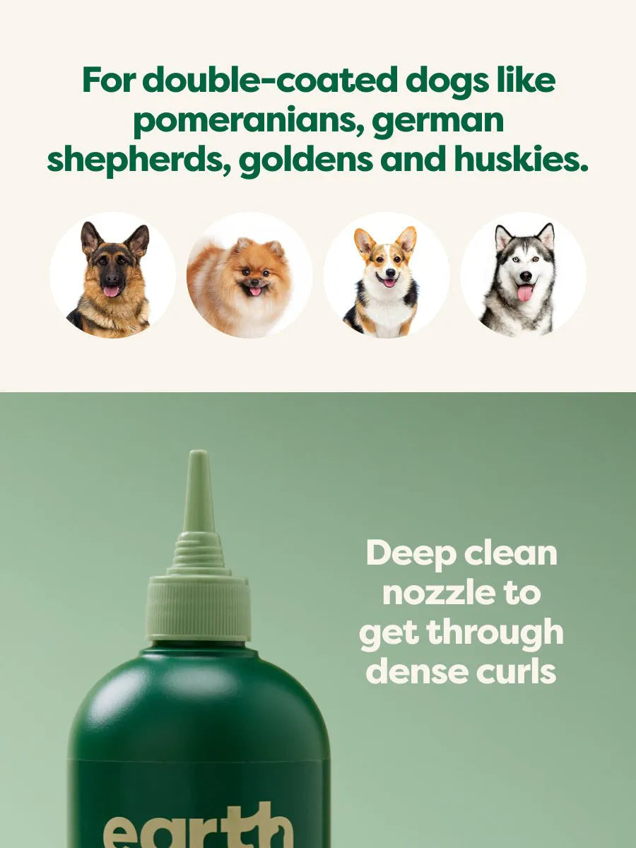 3-in-1 Deshedding Dog Shampoo: Loosens, Strengthens & Nourishes
